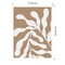 Retro Matisse Inspired Abstract Botanical 1 Beige by The Creative Bunch Studio Wood Framed Wall Art Print